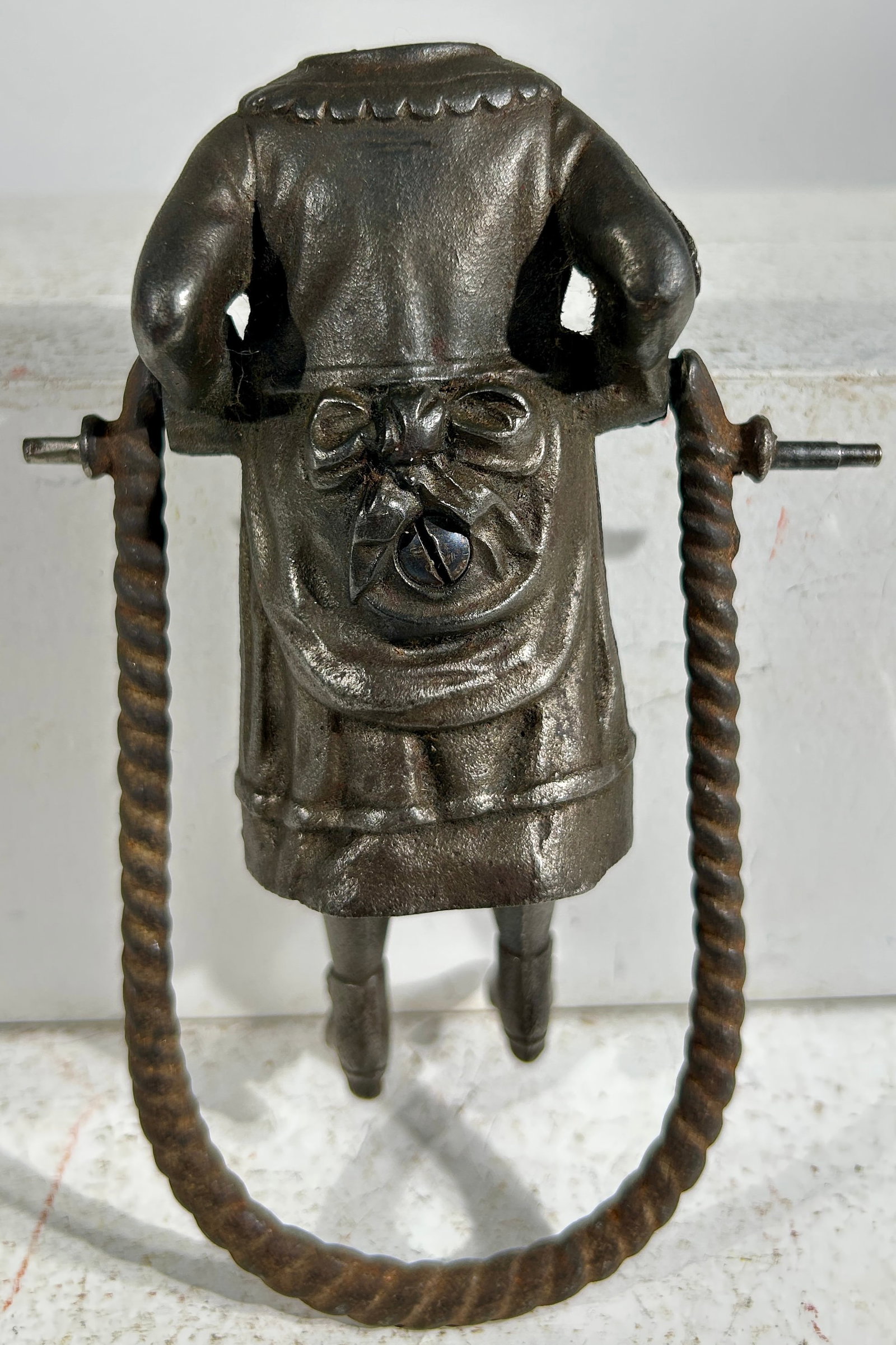 Girl Skipping Rope Cast Iron - Original Paint - Lacks Head and Paint (1 of 2)