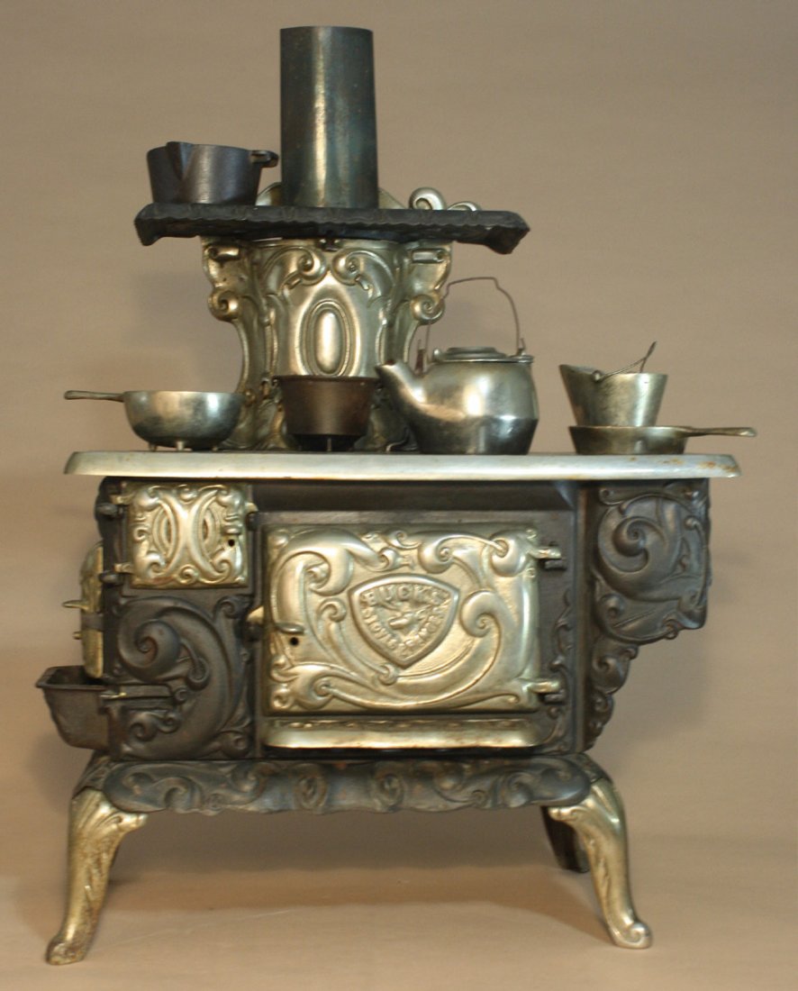 Bucks Junior #2 Stove: Bucks Stove and Range Company St. Louis, Missouri Ð Circa 1895 This is a magnificent salesman sample and/or showroom trade stimulator for a Bucks Stove. This example is in superior condition and reta