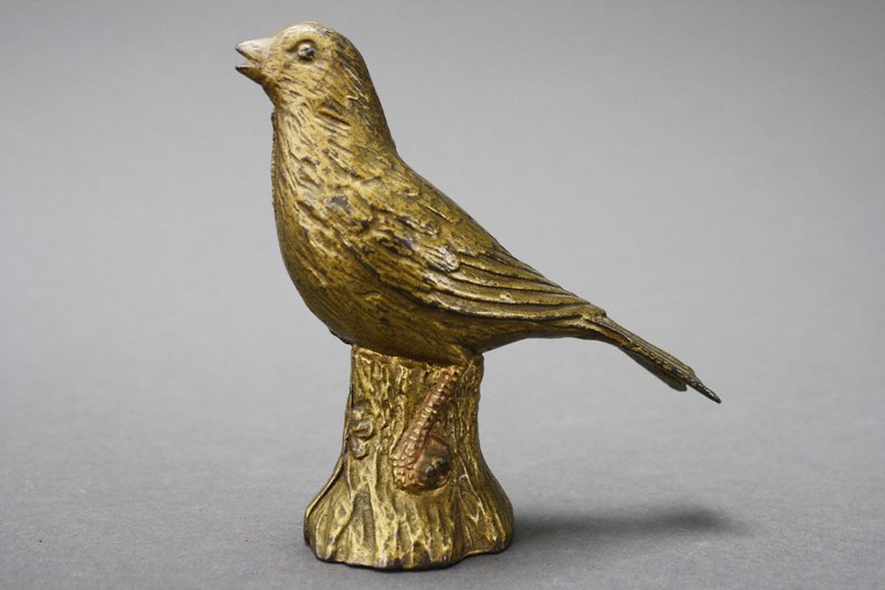 Songbird on Stump Still Bank: A. C. Williams Ravenna, Ohio - Circa 1915 This is a scarce bank in wonderful condition. Material: Cast Iron