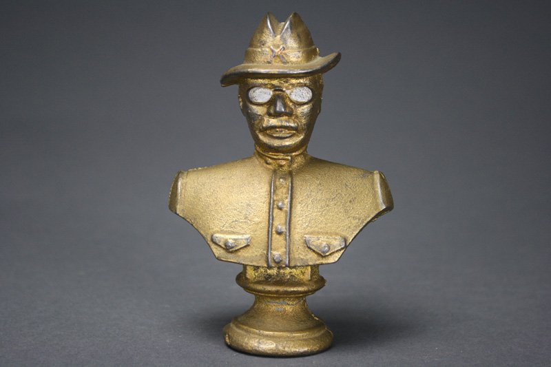 Teddy Roosevelt Bust Still Bank: A. C. Williams Ohio - Circa 1915 Material: Cast Iron