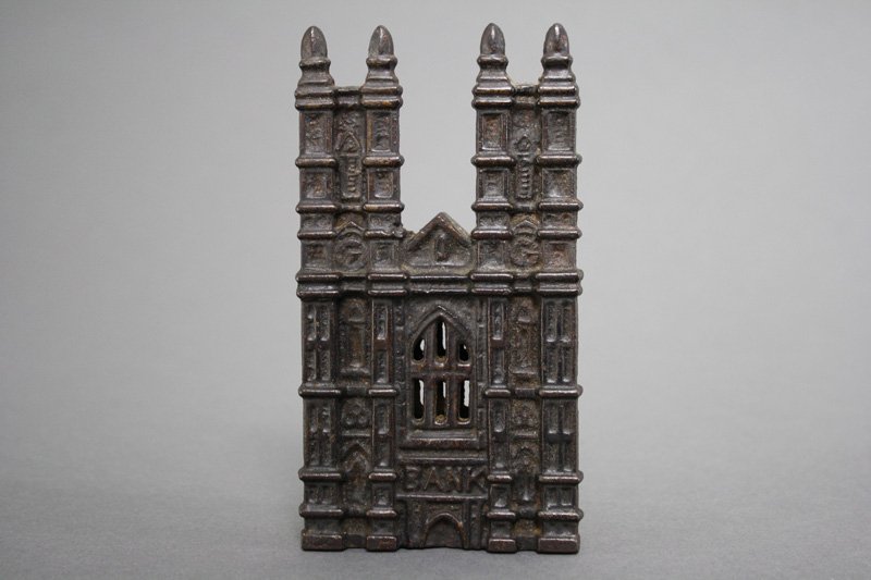 Westminster Abbey -Blunted Spires Architectural Bank: Sydenham & McOustra England - Circa 1908 Material: Cast Iron