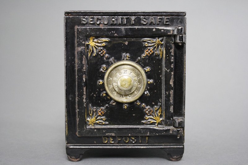 Security Safe Deposit - 6 1/8" Size: Kenton Hardware Ohio - Circa 1890 Material: Cast Iron