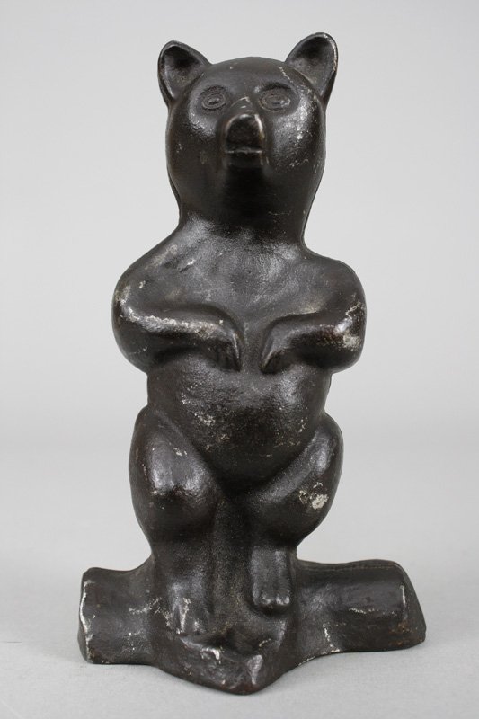 Bear Seated on Log Still Bank: American - Circa 1910 This is a scarce still bank that is in unusually excellent condition. Material: Cast Iron Provenance: Seaman’s Savings Bank