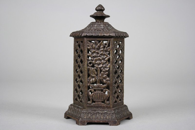 Space Heater with Flowers Architectural Bank: England - Circa 1890 Material: Cast Iron
