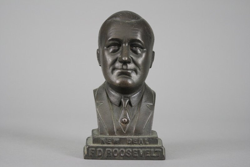 Roosevelt, New Deal: Kenton Hardware Co. Kenton, Ohio - Circa 1933 Roosevelt is 5” tall. Material: Cast Iron