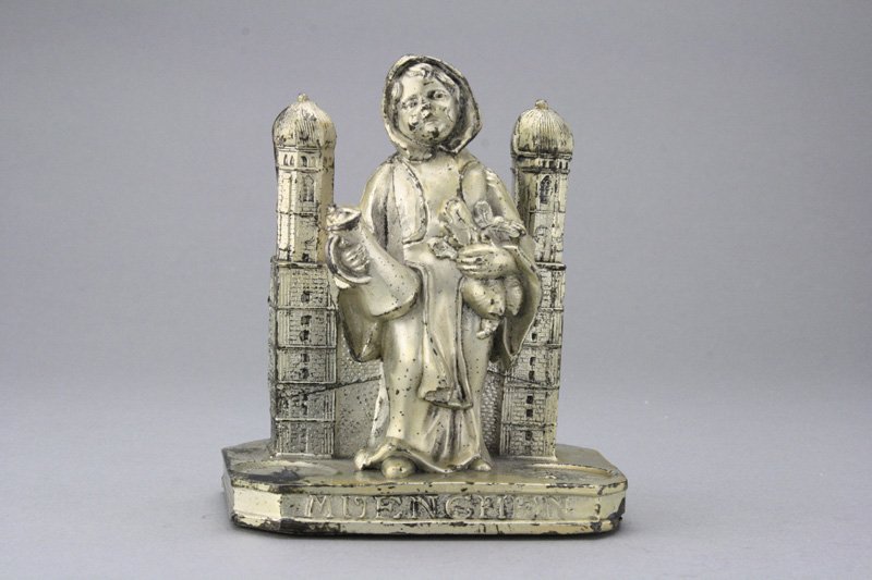 Munich Girl Standing Before Cathedral (1 of 1)