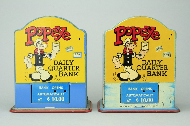 Two Popeye Daily Quarter Banks (1 of 1)