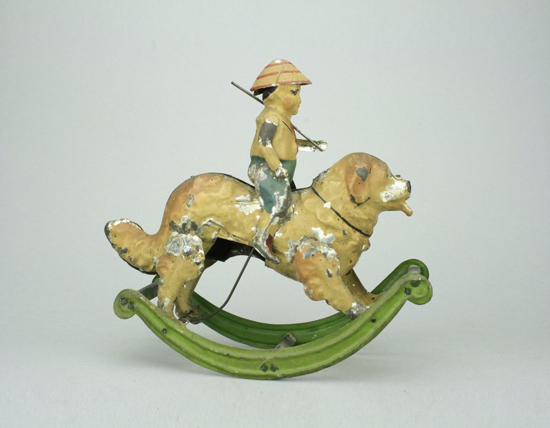 Boy Riding Dog on Rocker (1 of 1)