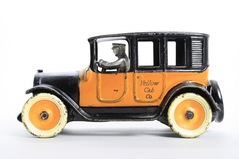 Yellow Cab Cast Iron: Arcade Mfg. Co. Illinois - Circa 1925 - 9” Long Material: Cast Iron