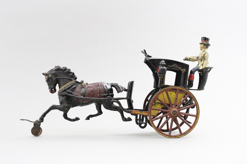 Hansom Cab: Pratt & Letchworth New York - Circa 1890 - 13” Long Material: Cast Iron