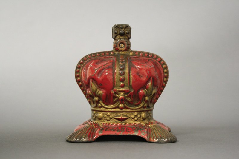 Queen Elizabeth Coronation Crown, Large: English - Circa 1952 - 4.5” H Material: Cast Iron