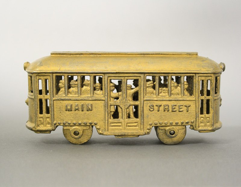 Main Street Trolley with Passengers: A. C. Williams - Circa 1920 Material: Cast Iron