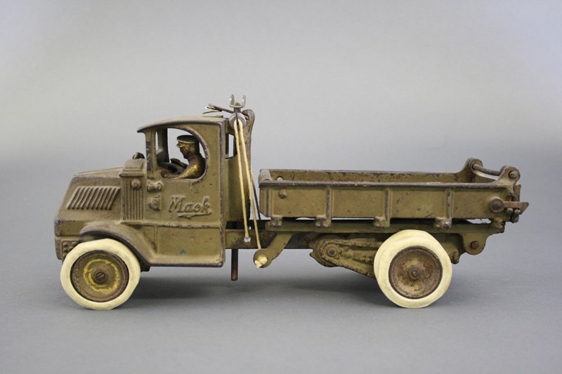 Mack Dump Truck: Arcade Mfg. Co. - Circa 1925 - 11” L Material: Cast Iron