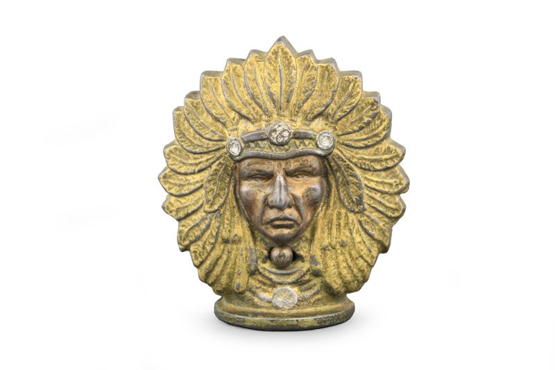Two Faced Indian: A C. Williams Ravenna, Ohio - Circa 1905 Material: Cast Iron Provenance: Tim Steckbeck Collection