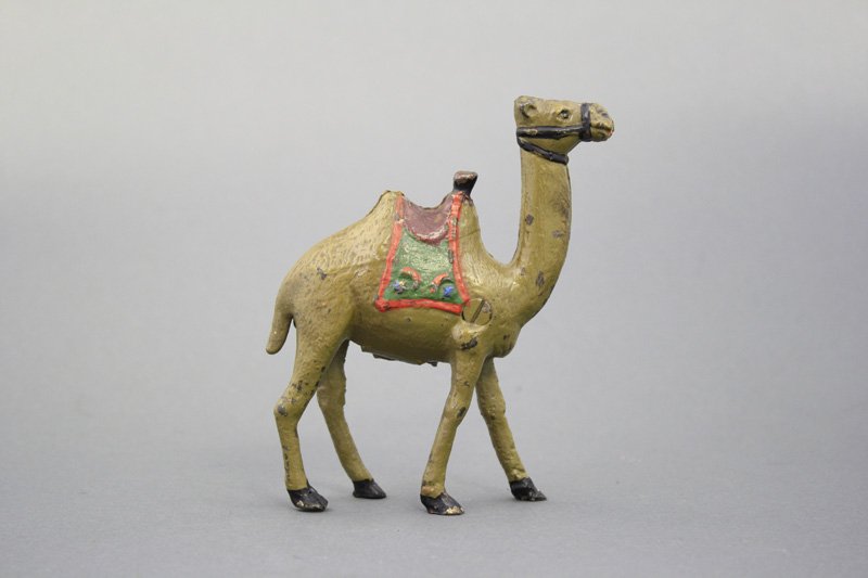 Small Camel – Multicolored: A C. Williams - Circa 1920 Scarce with multicolor paint. Material: Cast Iron Provenance: Tom Kellogg Collection