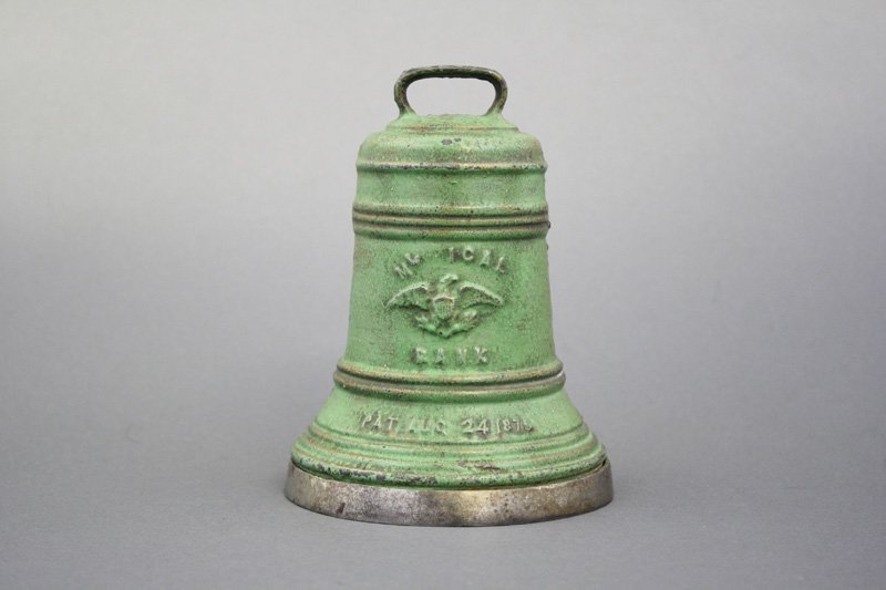 Musical Liberty Bell Bank: Made by Albert Feigl American - Circa 1875 This bank was almost certainly made to commemorate the Centennial of the United States. Material: Cast Iron Provenance: Ralph Dye Collection