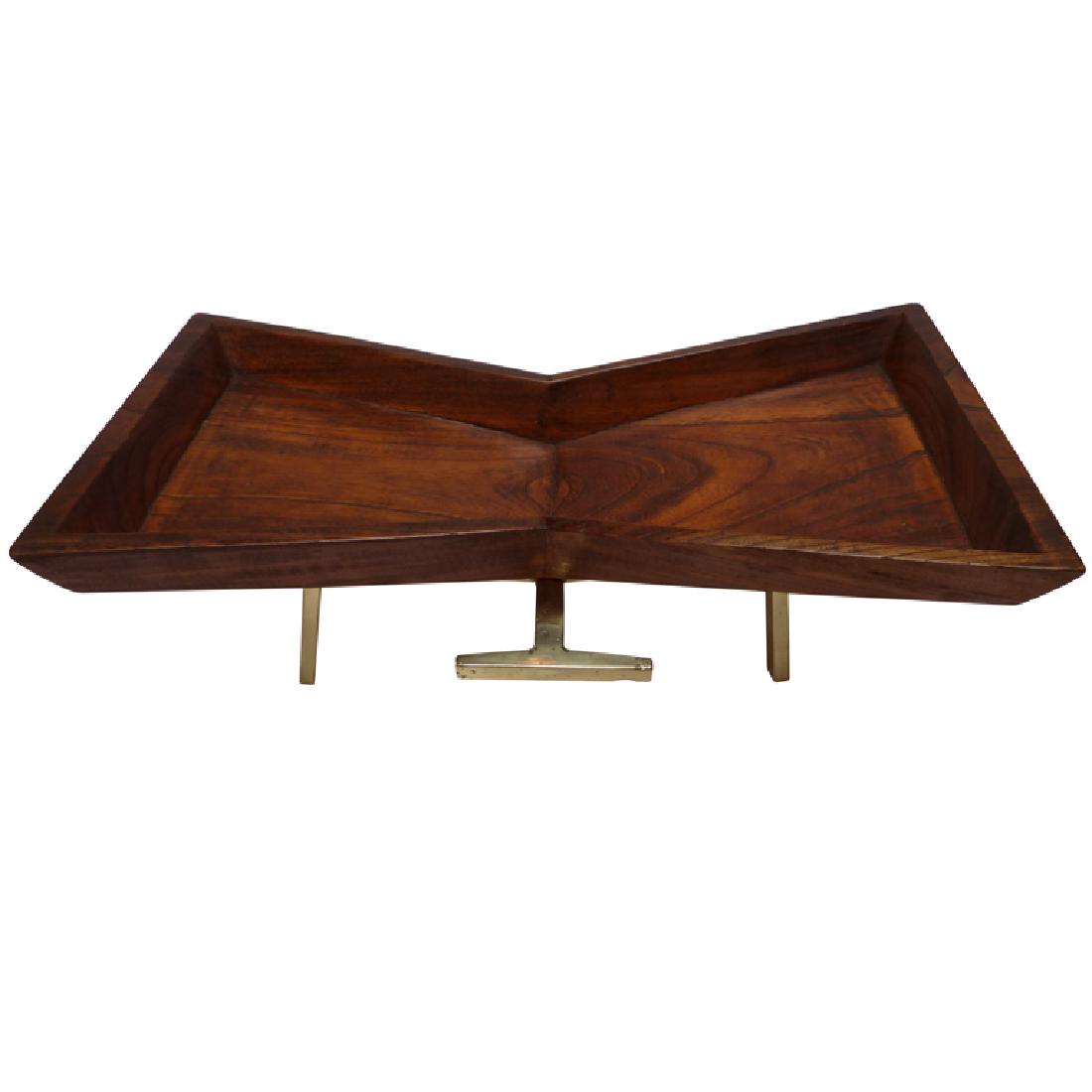 MCM Rosewood and Brass Tray by Carl Auböck (1 of 3)