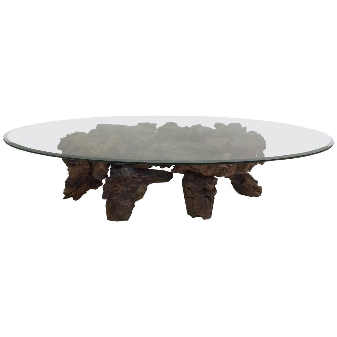 Large Mid-Century Burl Wood Coffee Table (1 of 6)