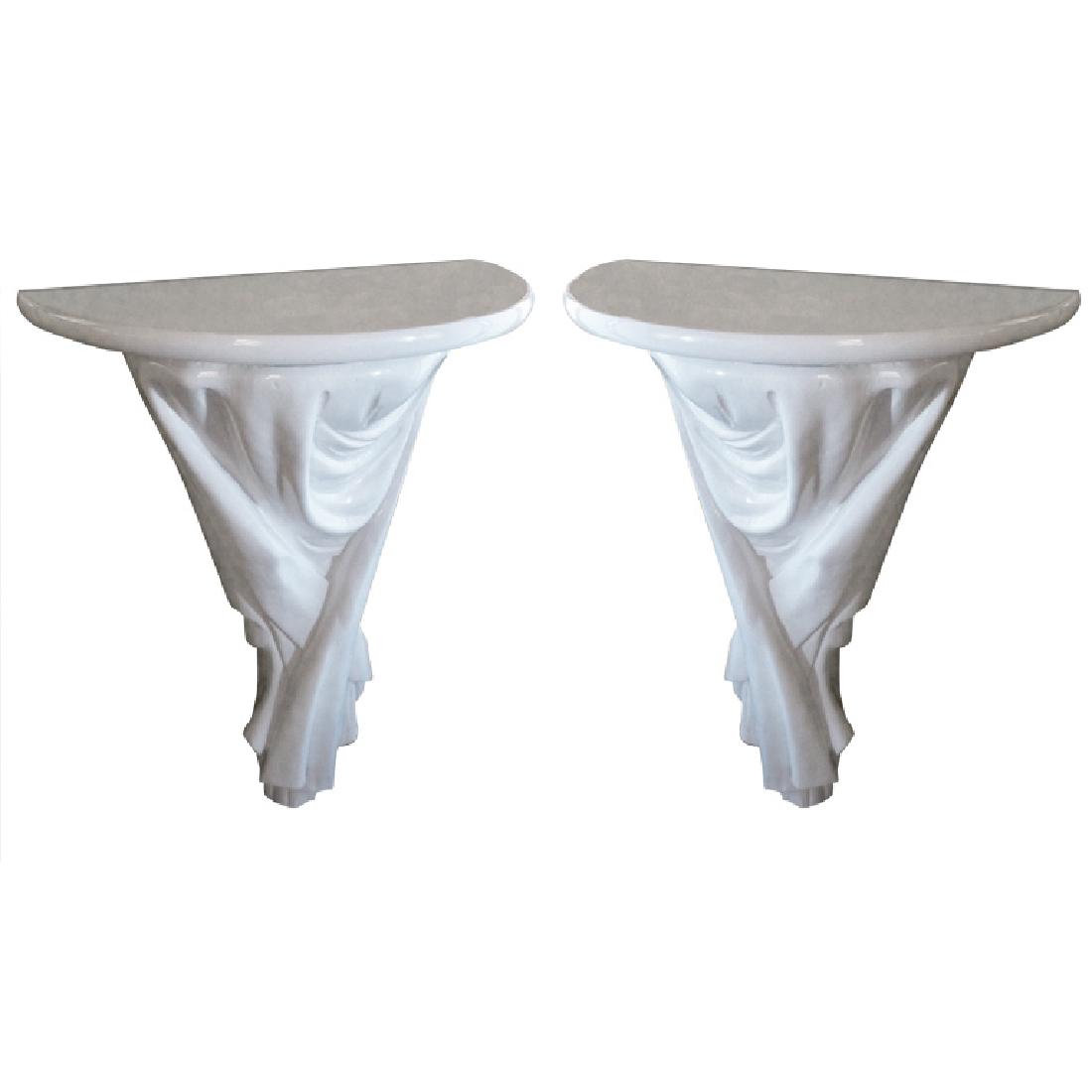 Drapery Consoles After Serge Roche, Pair (1 of 5)