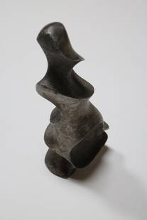 Strong and Expressive Abstract Lead Sculpture: Interesting abstract sculpture which offers a very different interpretation following the way you look at it. It is made of lead. Period: 1960s Condition: Excellent Measurements: Height: 13"