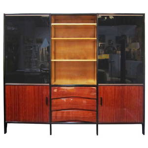 MCM Mahogany French Cabinet by Meubles Minvielle