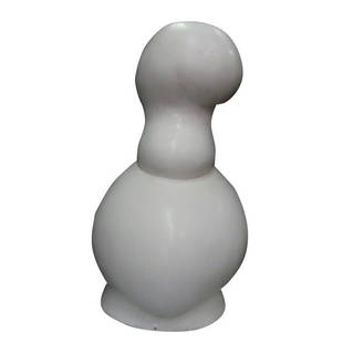 Mid-Century Imposing Organic White Lacquer Sculpture: Imposing Organic White Lacquer Sculpture. This is one of these objects which gives of a sense of serenity. 24 in. H x 14 in. W x 14 in. D