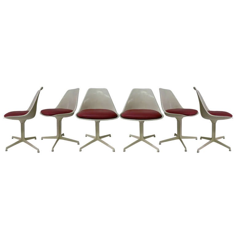 Burke Dining Chairs in Style of Eero Saarinen, Set of S (1 of 5)