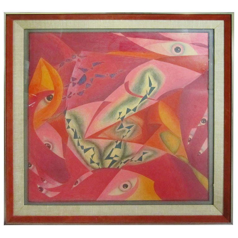 Surrealist Drawing in Colored Pencil by Robert Ortlieb (1 of 4)