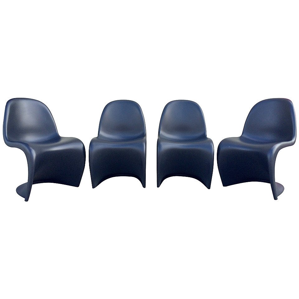 Signed Verner Panton Dining Chairs, Set of 4 (1 of 8)