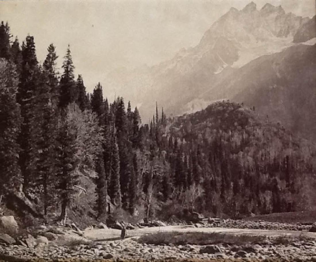 A View of the Scinde Valley. c1864: 19th century Photograph of India by Samuel Bourne taken between 1864 and 1866. Individual photograph from a presentation album dated March 1868. A View of the Scinde Valley. c1864. Condition: Excellen