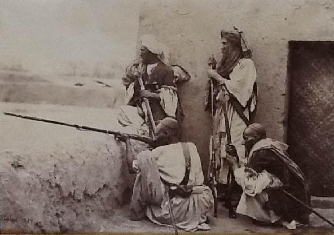Peshawur; Group of Afredees from the Khyber Pass.: 19th century Photograph of India by Samuel Bourne taken between 1864 and 1866. Individual photograph from a presentation album dated March 1868. Peshawur; Group of Afredees from the Khyber Pass. c1864