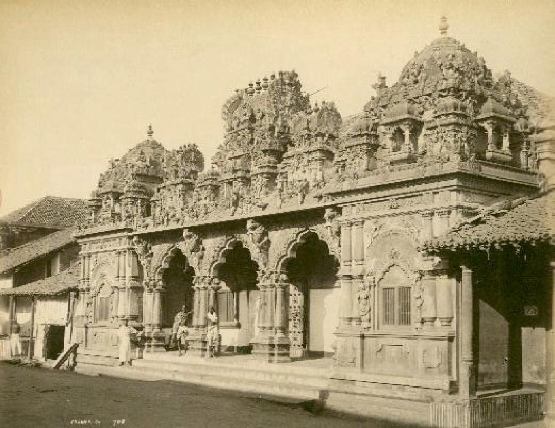 Hindu Temple, Colombo, Ceylon c1880: Hindu Temple, Colombo, Ceylon c1880. Good tonality and contrast, some minor edge fading. Photographer: Skeen . 8.5 x 10.5 in. 21.59 x 26.67 cm