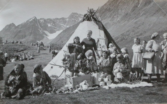 Teepee and natives with dolls. c1925 (1 of 1)
