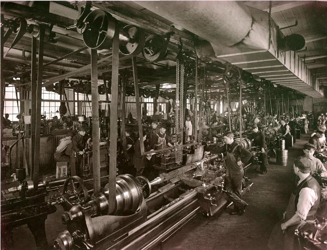 Grinding Axles in Packard factory, c1930 (1 of 1)