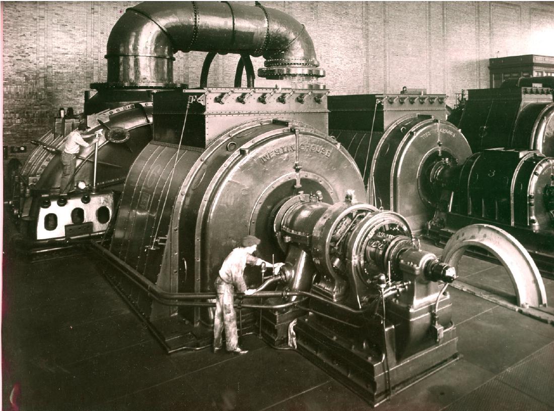 Tandem compound turbo generator, United Electric Light (1 of 1)