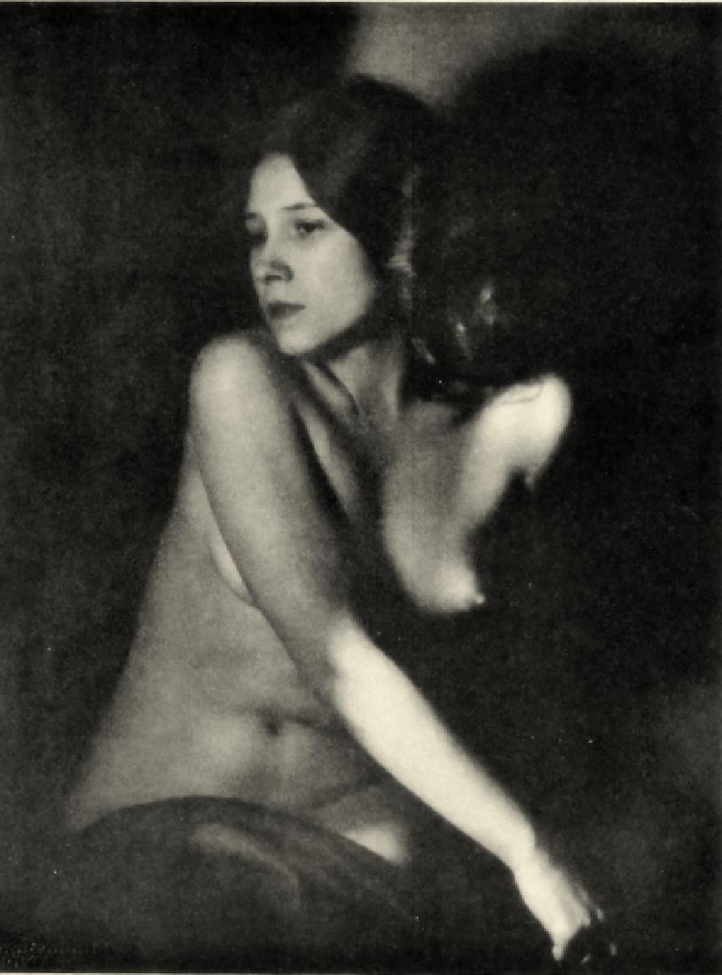 Nude by Frantisek Drtikol, Prague: Nude by Frantisek Drtikol, Prague. From Photograms of the Year 1932. Offset relief halftone print. Non nude image on reverse. 8.5 x 6.25 in.