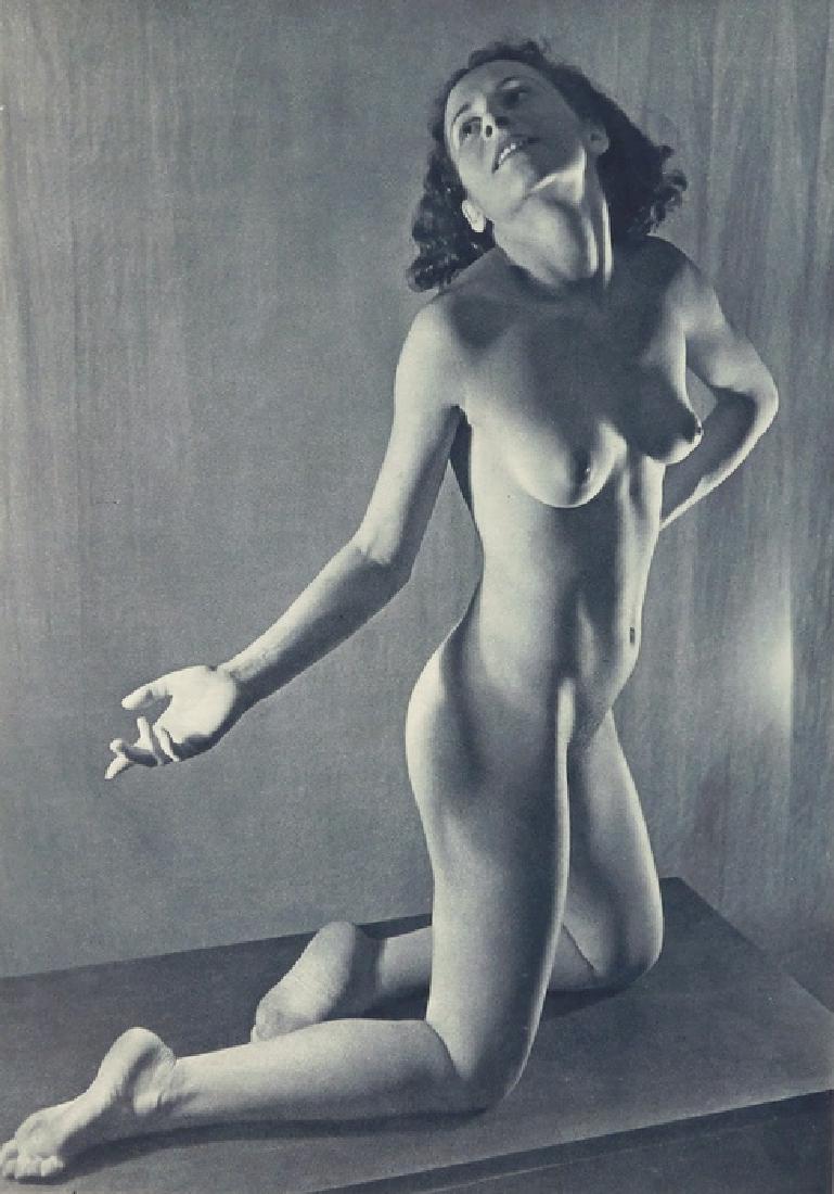 Nude by Andre Steiner. C1947: Nude by Andre Steiner. C1947. From 45 Nus par andre steiner. 9.5 x 6.5 in. Reverse: Male model, 9.625 x 6.5 in.