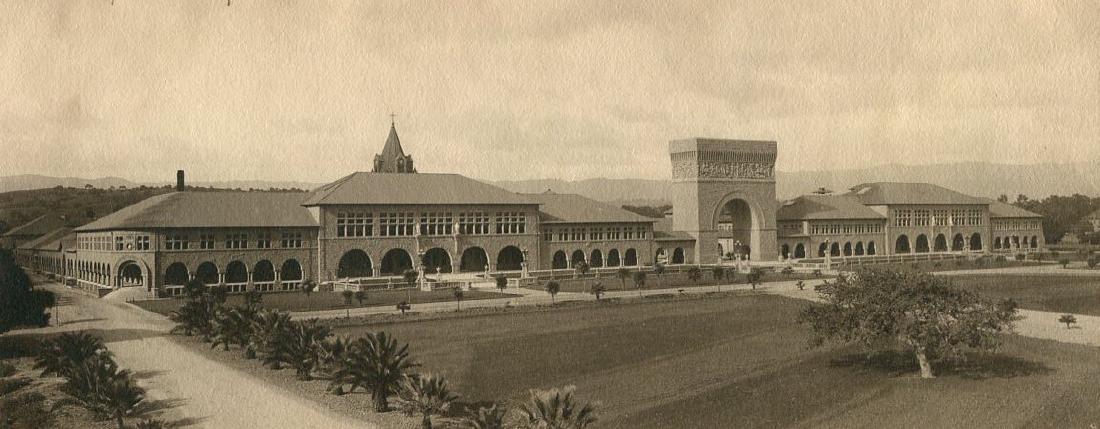 5 photographs of Stanford University: 5 photographs of Stanford University. C1910. By J. M. Garrison, Robinson & Crandall and one unknown. Various sizes 3.5 x 5.5 in to 7.75 x 3.25 in.