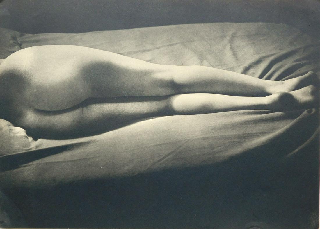 Nude by Brassai. C1948: Brassai was a Hungarian French photographer, sculptor, medalist, writer, and filmmaker who rose to international fame in France in the 20th century. Heliogravure from Etudes de Nus. C1948. 13.375 x 9.
