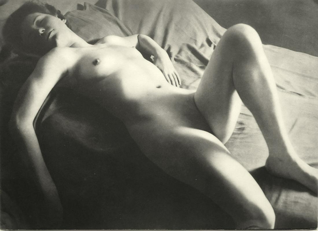 Nude by Brassai. C1948: Brassai was a Hungarian French photographer, sculptor, medalist, writer, and filmmaker who rose to international fame in France in the 20th century. Heliogravure from Etudes de Nus. C1948. 13.375 x 9.