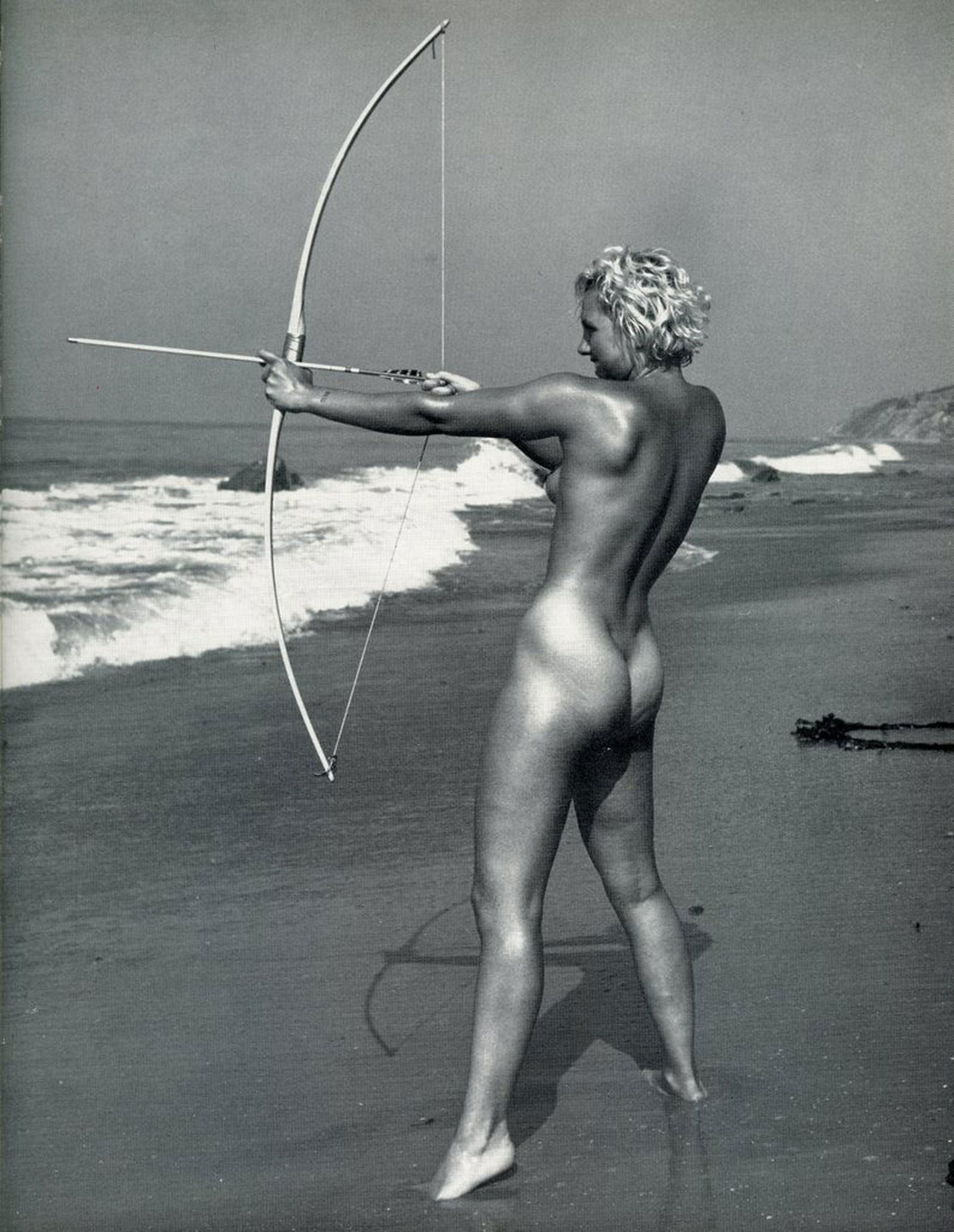 Nude by Andre de Dienes. C1958: Nude by Andre de Dienes. C1958. American-Hungarian photographer famous for nude photography and photographs of a young Marilyn Monroe. From Nude Pattern. 10.75 x 8.25 in. Rev: 7 x 6.5 in