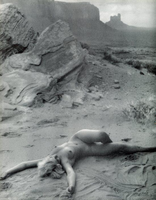 Nude by Andre de Dienes. C1962: Nude by Andre de Dienes. C1962. American-Hungarian photographer famous for nude photography and photographs of a young Marilyn Monroe. From Best Nudes. 10.9 x 8.75 in. Rev: 10.9 x 8.75 in.
