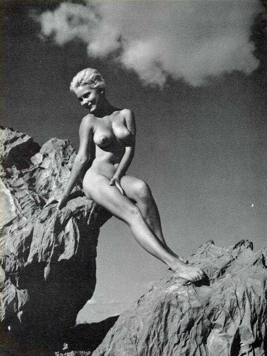 Nude by Andre de Dienes. C1962: Nude by Andre de Dienes. C1962. American-Hungarian photographer famous for nude photography and photographs of a young Marilyn Monroe. From Best Nudes. 10.9 x 8.25 in. Rev: 10.9 x 8.25 in.
