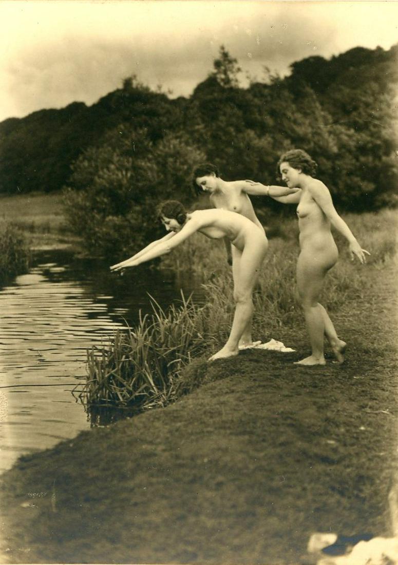 Nude by Bertram Park. C1930: This photograph is from a group of original photographs by Bertram Park, who along with his wife, Yvonne Gregory, produced a number of early books on nude photography during the 1930's. The prints cam
