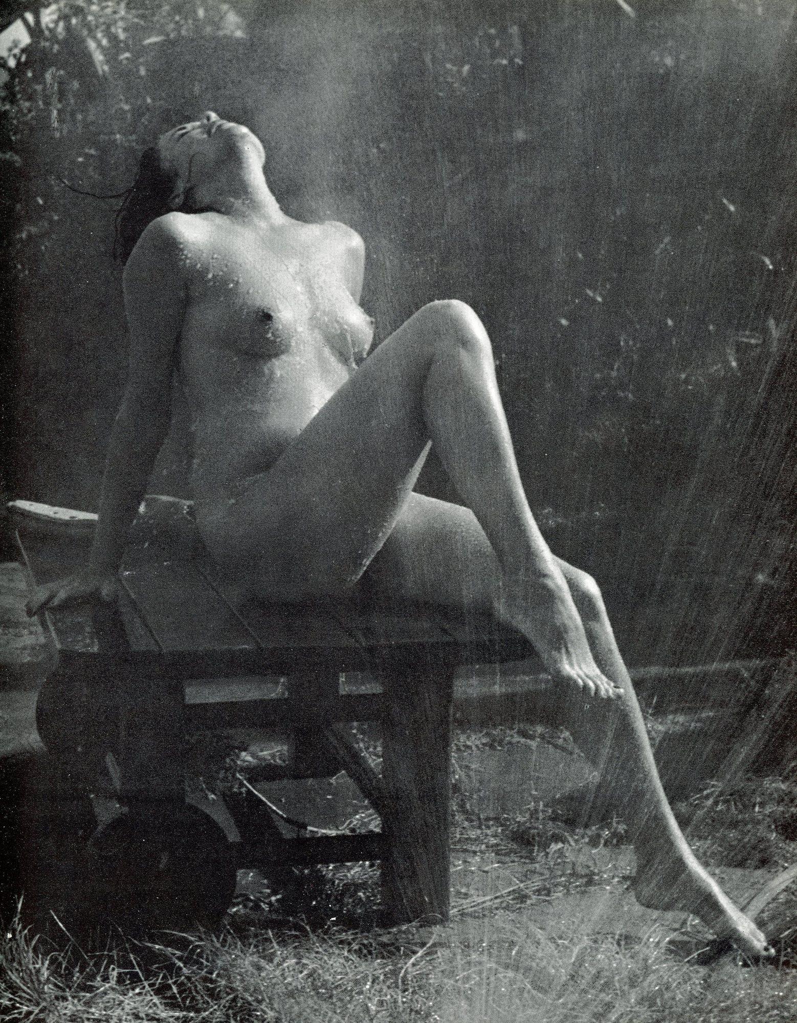 Nude by Andre de Dienes. C1962: Nude by Andre de Dienes. C1962. American-Hungarian photographer famous for nude photography and photographs of a young Marilyn Monroe. From Best Nudes. 10.9 x 8.75 in. Rev: 10.9 x 8.75 in.