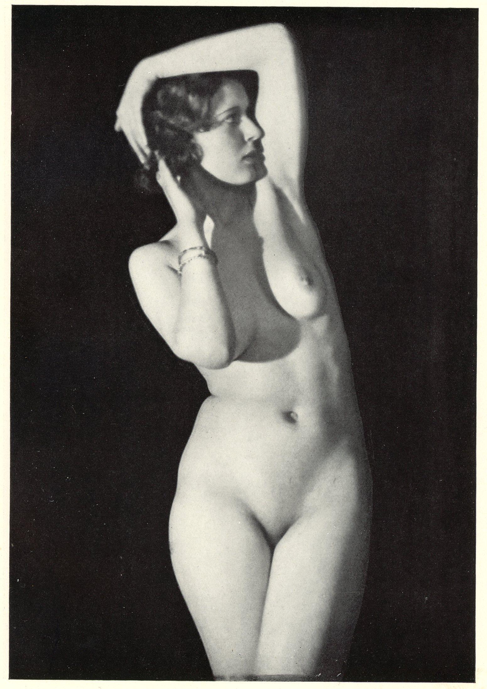 Nude by Bertram Park & Yvonne Gregory. C1934: Nude by Bertram Park & Yvonne Gregory. Halftone print from 'The Beauty of the Female Form'. C1934. 7 x 4.875 in. Reverse: 6.875 x 4.875 in.