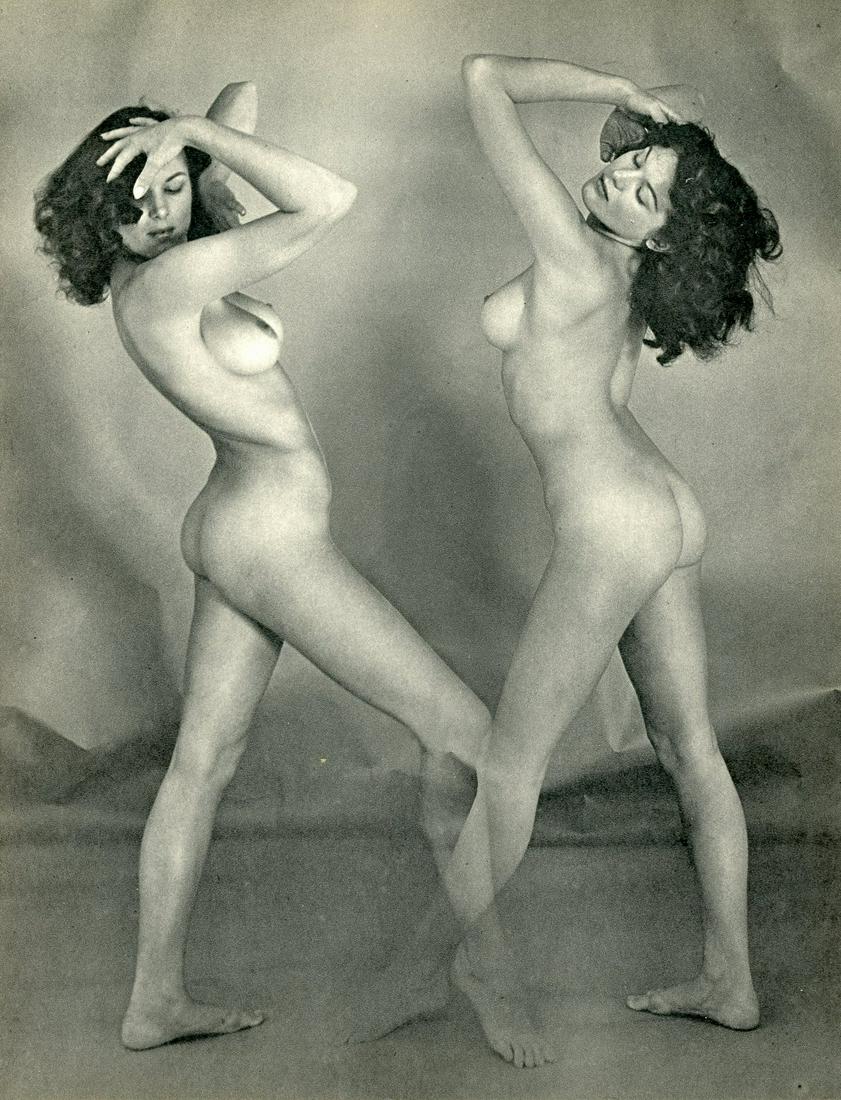 Nude by Andre de Dienes. C1956: Nude by Andre de Dienes. C1956. American-Hungarian photographer famous for nude photography and photographs of a young Marilyn Monroe. Photogravure from The Nude. 10.75 x 8.25 in.