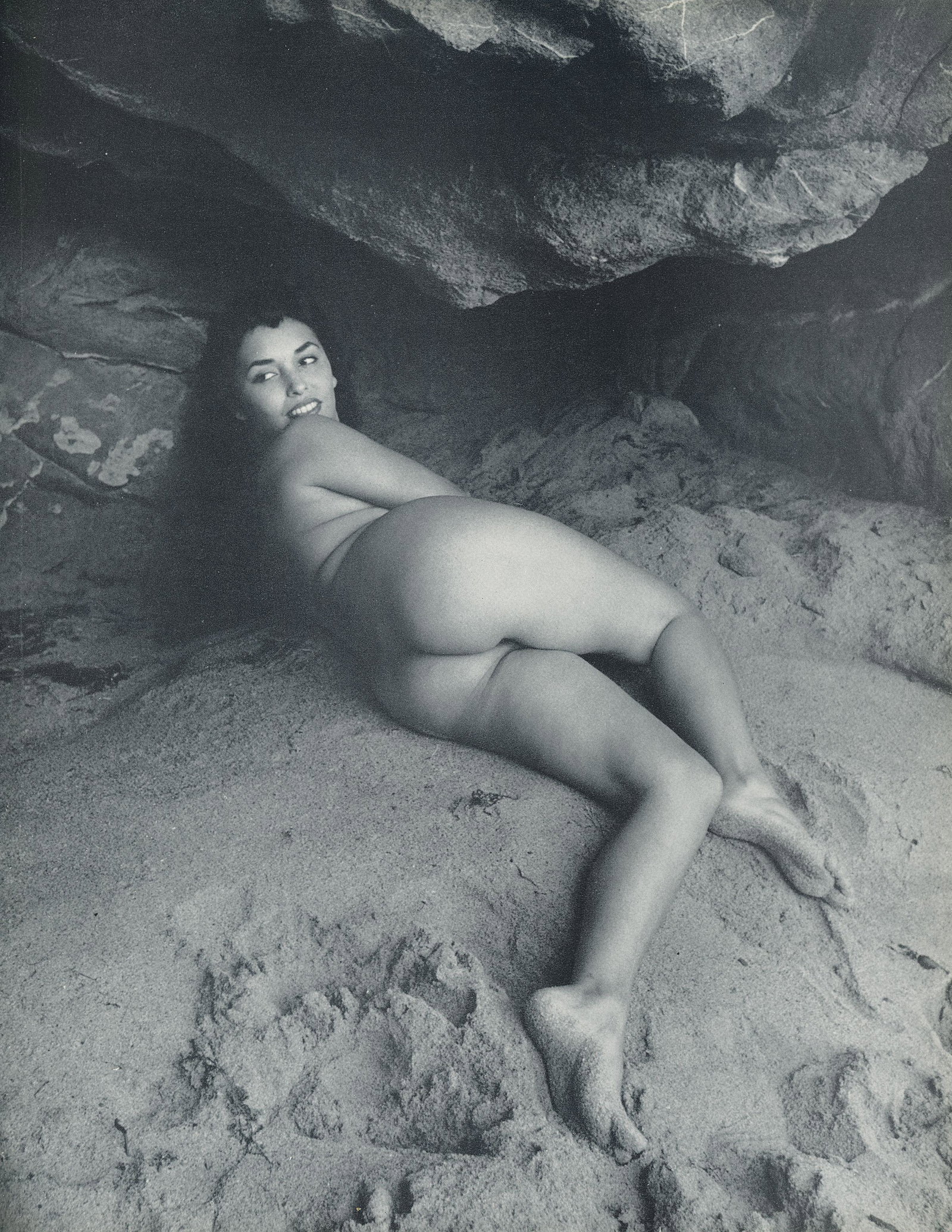 Nude by Andre de Dienes. C1962: Nude by Andre de Dienes. C1962. American-Hungarian photographer famous for nude photography and photographs of a young Marilyn Monroe. From Best Nudes. 10.875 x 8.75 in. Rev: 10.875 x 8.125 in.