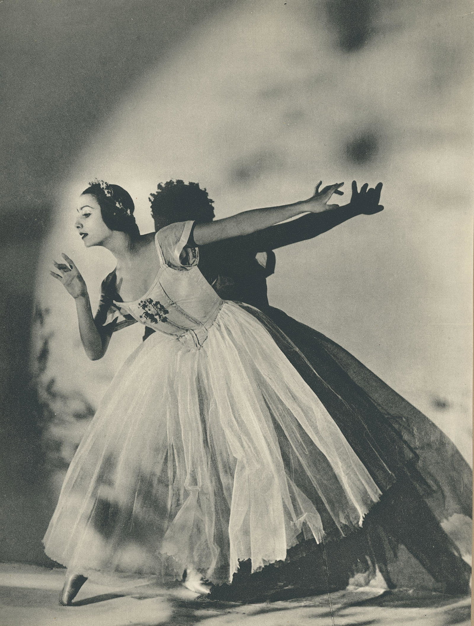 Tamara Toumanova in Les Sylphides. c1937: Tamara Toumanova in Les Sylphides. Halftone print from Ballet Camera Studies by Gordon Anthony. C1937. 10.875 x 8.75 in.