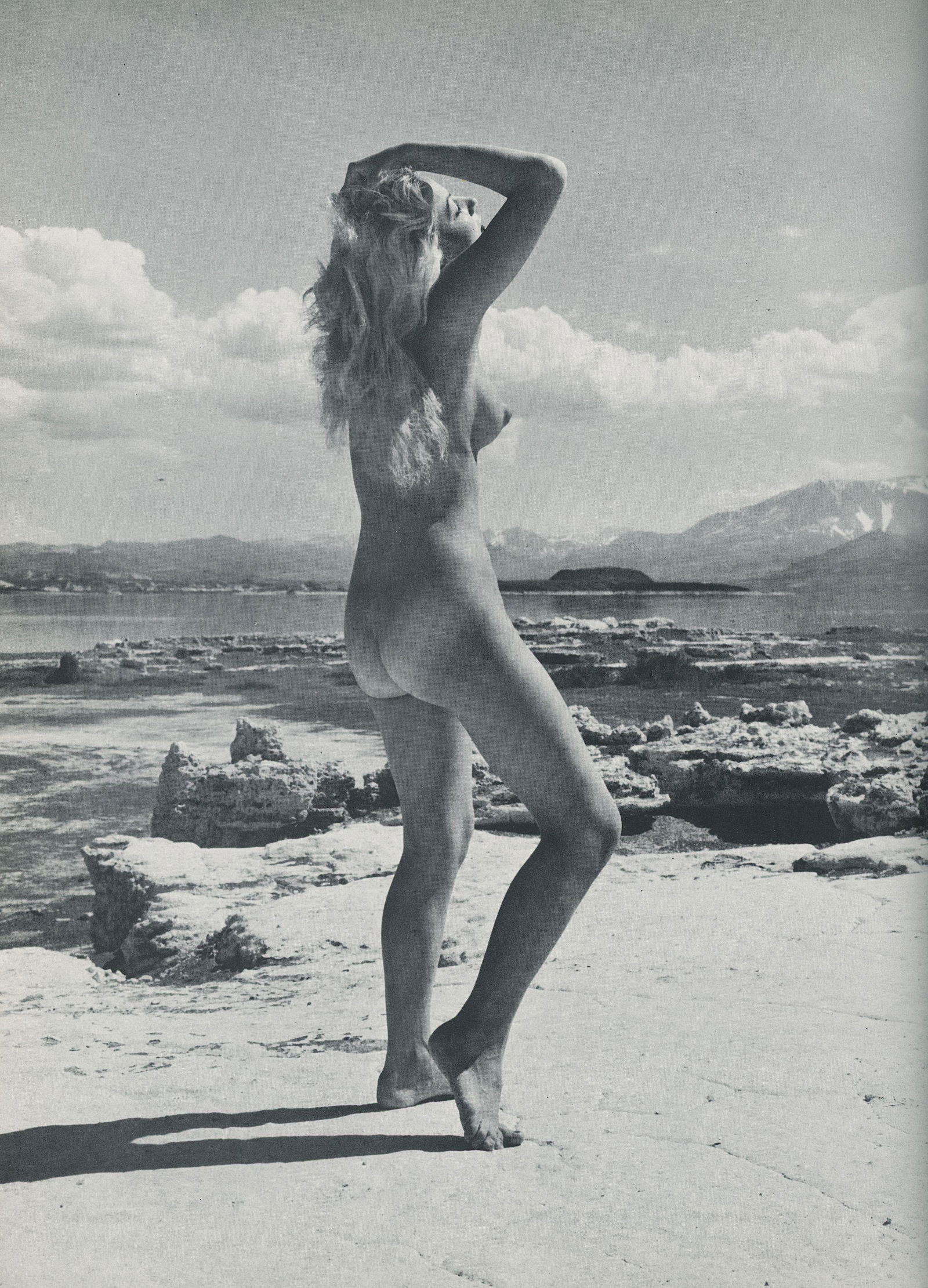 Nude by Andre de Dienes. C1966: Nude by Andre de Dienes. C1966. 11.875 x 8.625 in. Reverse: 11.875 x 8.625 in.